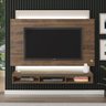 Painel com Suporte TV 75" e Fita Led Multimóveis CR45159 Pinho/Off White - 1