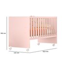 Ver imagem 6 de Kit Quarto de Bebê Doce Sonho com Berço com Rodízio Guarda Roupa com Cômoda e Colchão D18 130x60 Mov
