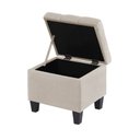 Ver imagem 3 de Kit Recamier Madri 1,20m + 2 Puff Suede Bege - Inova Decor Inova Decorações Kit Madri