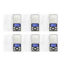 Ver imagem 1 de Kit 6 Balanças de Bolso Digitais Pocket Scale de Alta Precisão Eletrônicas Portáteis 500g:prata/únic