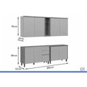 Ver imagem 3 de Cozinha Completa 4 Peças 8 Portas Allure CZ686 Gris Linea