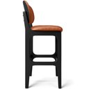 Ver imagem 7 de Kit 04 Banquetas Alta Para Cozinha Madeira Fixa Betta L02 Preto Couríssimo Camel - Lyam Decor