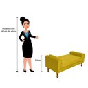 Ver imagem 3 de Recamier Félix Solteiro 90cm Suede Amarelo