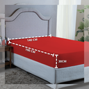 Ver imagem 3 de Lençol Cama Box Casal 400 Fios com Elástico Toque Extra Macio:vermelho