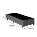 Ver imagem 2 de Cama Box Solteiro 88 Suede Cinza com Colchão Espuma D33 Marrocos 30cm