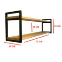 Ver imagem 2 de Nicho e Prateleira Estilo Industrial - 70 Cm