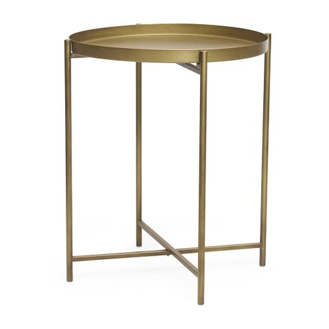 Mesa Decorativa de Apoio em Metal Bronze 50cm 21192 Mart