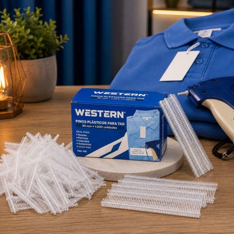 Pino Tag 30mm 1000 Unidades Anti Furto Plastico Fixador Etiquetas Roupas Aplicador Caixa Confeccao L