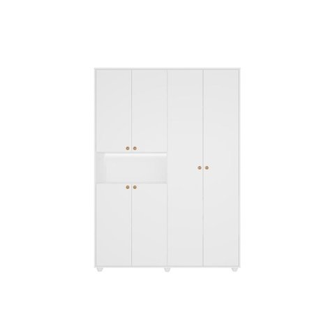 Guarda Roupa Vittoria 4 Portas e 2 Gavetas - Branco - Albatroz