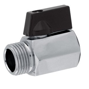 Válvula Registro Mini Esfera 1/2 Macho X Fêmea Cromada Alavanca On Off Ivm Italy Latão Cromado