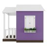Casinha de Brinquedo Mdf com Varanda Artesanal Branco/lilás L12 - Gran Belo Casinha Infantil - 7