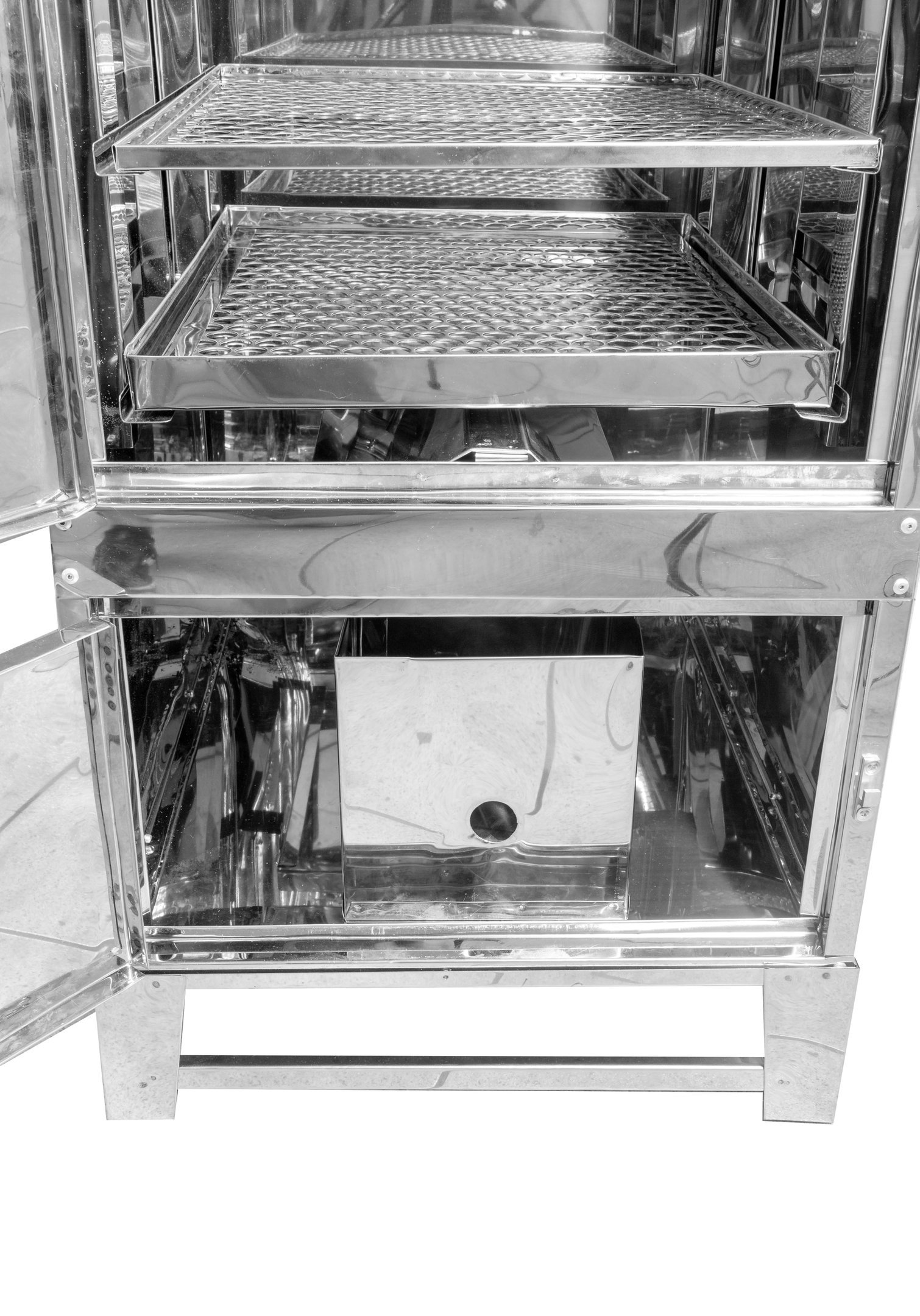 Defumador Profissional Inox 50x60 C/ 5 Bandejas E Kit Gás - 5