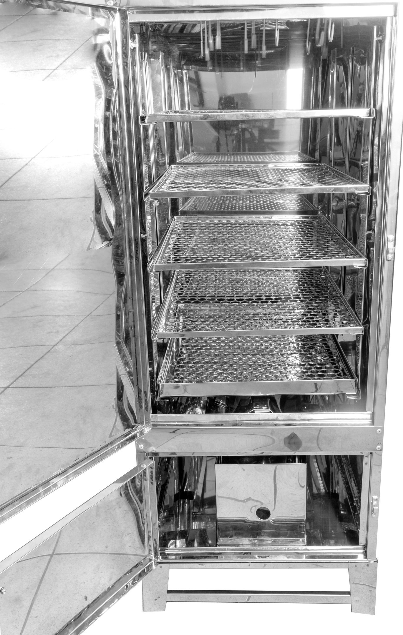 Defumador Profissional Inox 50x60 C/ 5 Bandejas E Kit Gás - 4