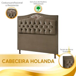 Cabeceira Holanda 195cm King Size Estofada Veludo Star Confort - 4