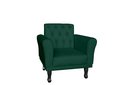 Ver imagem 2 de Kit 2 Poltronas Decorativa Classic Suede Verde Pés Madeira Ms Decor