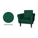 Ver imagem 4 de Kit 2 Poltronas Decorativa Classic Suede Verde Pés Madeira Ms Decor