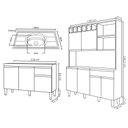 Ver imagem 4 de Cozinha Compacta Alice e Balcão Gabinete Com Pia Tatiane 120cm Preto - AJL Móveis
