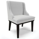 Ver imagem 6 de Kit 2 Poltronas Decorativas Base Fixa de Madeira Firenze Linho Cinza/Preto - Gran Belo
