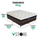 Ver imagem 3 de Cama Box King e Colchão Dallas Molas V-store 193x203x20 Cor:marrom