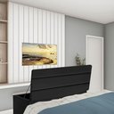 Ver imagem 3 de Kit Painel Cabeceira E Calçadeira Baú 140cm Casal Preto