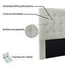 Ver imagem 3 de Cabeceira Cama Box Solteiro 90 Cm Verona Veludo Prata S04 - D'Rossi