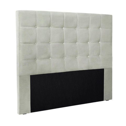 Cabeceira Cama Box Solteiro 90 Cm Verona Veludo Prata S04 - D'Rossi