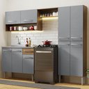 Ver imagem 1 de Armário de Cozinha Compacta 229cm com Pia Rustic/Cinza Emilly Madesa 10