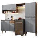 Ver imagem 3 de Armário de Cozinha Compacta 229cm com Pia Rustic/Cinza Emilly Madesa 10