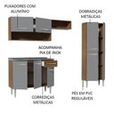 Ver imagem 5 de Armário de Cozinha Compacta 229cm com Pia Rustic/Cinza Emilly Madesa 10