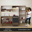 Ver imagem 6 de Armário de Cozinha Compacta 229cm com Pia Rustic/Cinza Emilly Madesa 10
