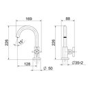 Ver imagem 4 de Torneira Docol Invicta Cromada 1/4 de Volta 226x88x169mm