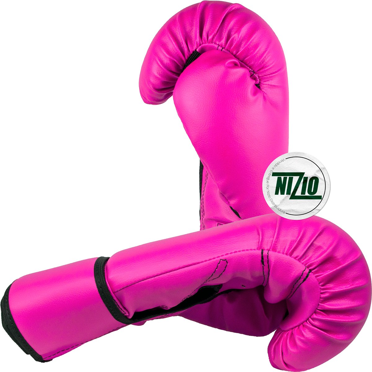 Kit Luva de Boxe Muay Thai MMA Bandagem Rosa 08oz - 5