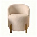 Ver imagem 3 de Poltrona Lounge Bouclé Estopar ? Moderna para Sala, Recepção e Quarto