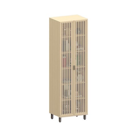 Cristaleira 100% MDF 2 Portas com Vidro 70cm Aura Luciane Móveis