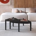 Ver imagem 1 de Conjunto Sala de Estar Mesas de Centro Orgânica Pé Madeira Nero/preto