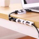 Ver imagem 6 de Kit Clip Organizador de Cabos e Fios Adesivo 3M 40 Un Fixador Zigzag Passa Fio Branco TV Rede Pc