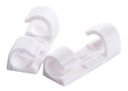 Ver imagem 1 de Kit Clip Organizador de Cabos e Fios Adesivo 3M 40 Un Fixador Zigzag Passa Fio Branco TV Rede Pc