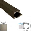 Ver imagem 1 de Perfil Alumínio Modular Link RM-284 Barra 03 metros Champagne Claro Rometal 01 Barra