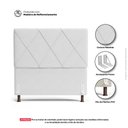 Ver imagem 6 de Cabeceira Cama Box Solteiro Mel 90cm com Frame Sintético Branco - Desk Design