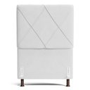 Ver imagem 5 de Cabeceira Cama Box Solteiro Mel 90cm com Frame Sintético Branco - Desk Design