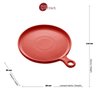 Travessa Porcelana Redonda C/cabo Nórdica Vermelho 26x2,5cm - 3