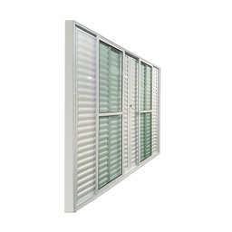 Porta Balcão 6 Folhas Veneziana 210x160 Branco Linha 25 - 3