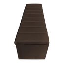 Ver imagem 5 de Kit Cabeceira e Calçadeira Recamier Baú King 1,95m Holanda Suede - Pallazio Cor:Marrom