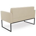 Ver imagem 7 de Sofá Namoradeira Base Industrial Preto Ana Suede Bege - Ibiza
