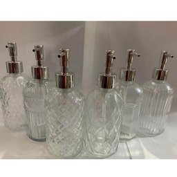 Suporte para Sabonete Líquido de Vidro 12 Peças Sortido Banheiro Bancada Dispenser - 8 Suporte para Sabonete Líquido de Vidro 12 Peças Sortido Banheiro Bancada Dispenser - 8