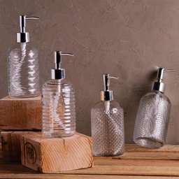 Suporte para Sabonete Líquido de Vidro 12 Peças Sortido Banheiro Bancada Dispenser - 3 Suporte para Sabonete Líquido de Vidro 12 Peças Sortido Banheiro Bancada Dispenser - 3