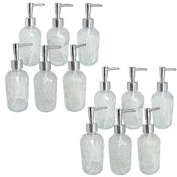 Suporte para Sabonete Líquido de Vidro 12 Peças Sortido Banheiro Bancada Dispenser - 1 Suporte para Sabonete Líquido de Vidro 12 Peças Sortido Banheiro Bancada Dispenser - 1