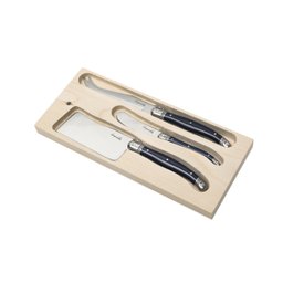 Conjunto de 3 Facas Queijo Laguiole La Tour Luxo - Azul - 1