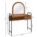 Ver imagem 3 de Penteadeira Clássica Minimalista Aço e Mdf C/ Gaveta Espelho Nature