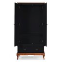 Ver imagem 2 de Guarda Roupa Solteiro 2 Portas 1 Gaveta 60406 Linz Móveis - Preto/Imbuia
